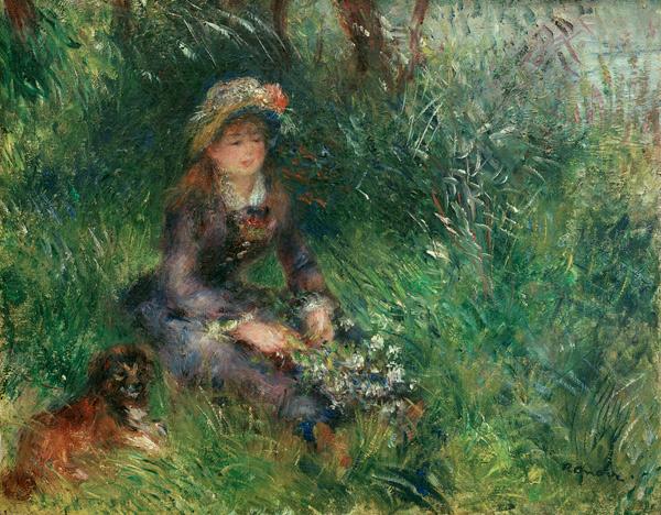 Aline Charigot avec un chien – Pierre-Auguste Renoir Pierre-Auguste Renoir