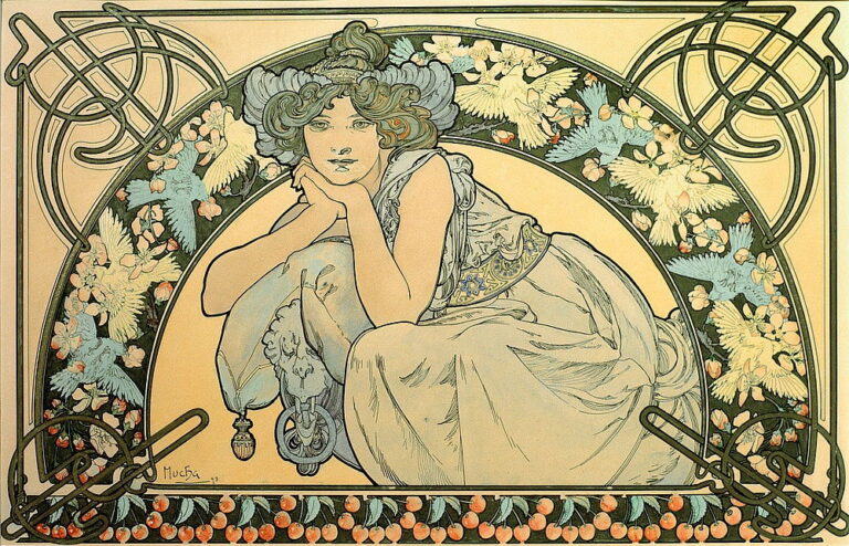 Fleur de cerisier – Mucha Alphonse Mucha