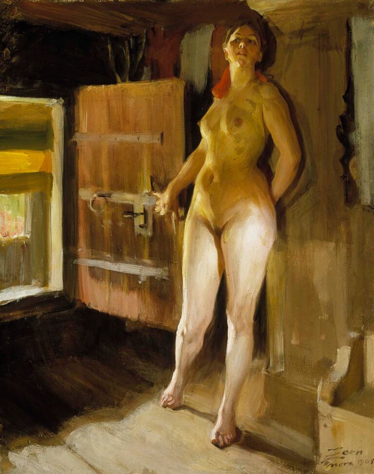 La Fille dans le sauna, 1905 – Anders Zorn Anders Zorn