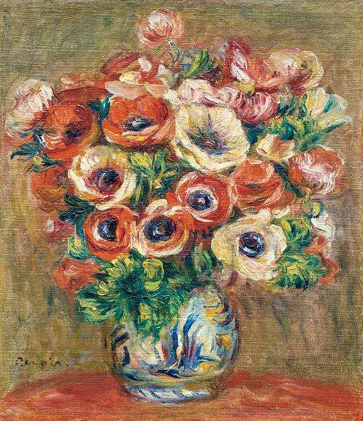 Anémones dans un vase – Pierre-Auguste Renoir Pierre-Auguste Renoir