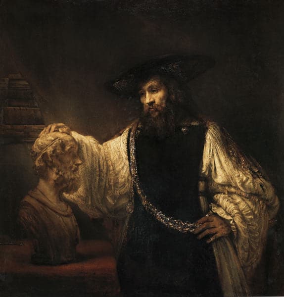 Aristote regardant le buste d’Homère – Rembrandt van Rijn Rembrandt van Rijn