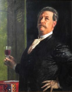 Autoportrait avec le verre à vin – Arnold Böcklin Arnold Böcklin