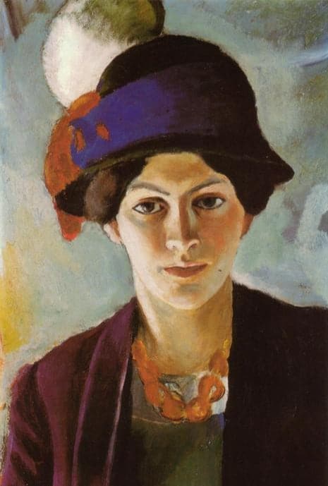 Portrait de la femme de l’artiste avec un chapeau – August Macke August Macke