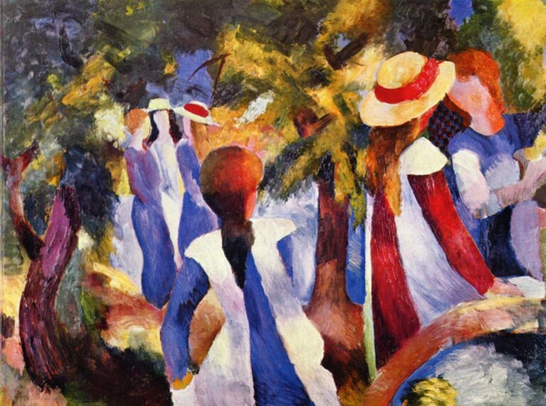 Fille sous les arbres – August Macke August Macke