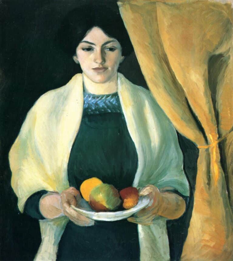 Portrait avec pommes : épouse de l’artiste – August Macke August Macke