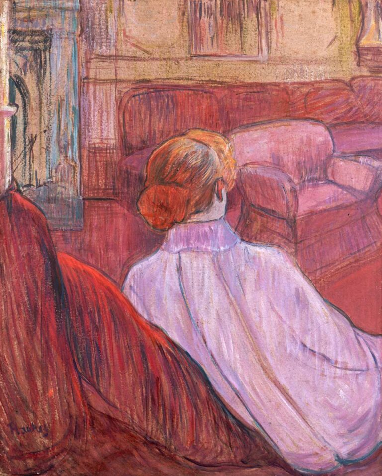 Femme assise sur un banc d’arène – Toulouse Lautrec Henri de Toulouse-Lautrec