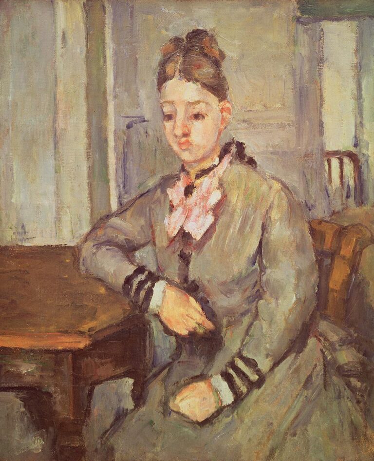 Madame Cezanne s’appuyant sur une table – Paul Cézanne Paul Cézanne