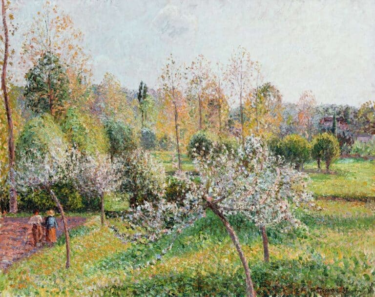 Pommiers en fleurs à Eragny – Camille Pissarro Camille Pissarro