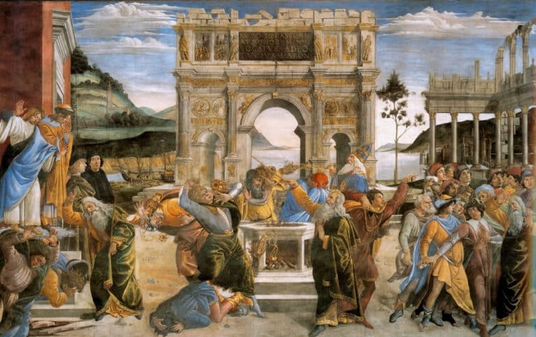 Punition du groupe Korah – Sandro Botticelli Sandro Botticelli