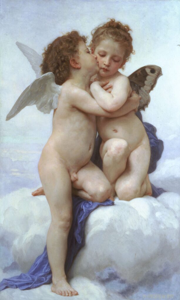 L’Amour et Psyché, enfants – William Bouguereau William Bouguereau