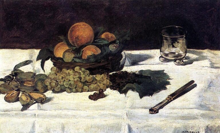 Nature morte fruits sur un tableau – Edouard Manet Édouard Manet