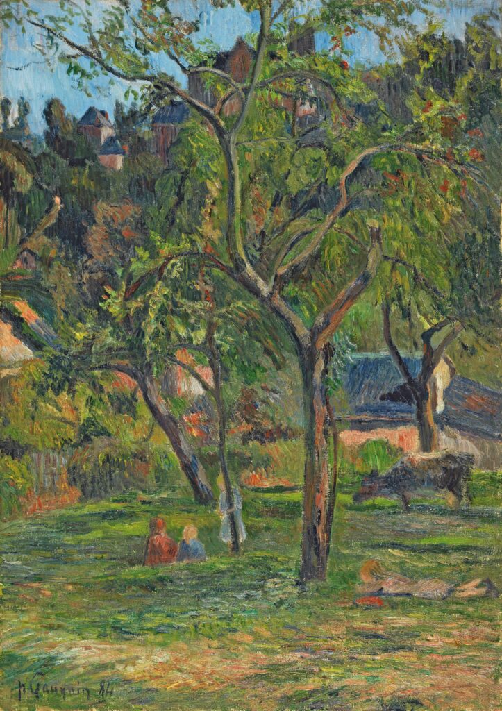 Un verger sous l’église de Bihorel – Paul Gauguin Paul Gauguin