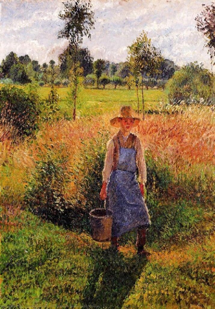 Le jardinier, Le soleil de l’après-midi, Eragny – Camille Pissarro Camille Pissarro