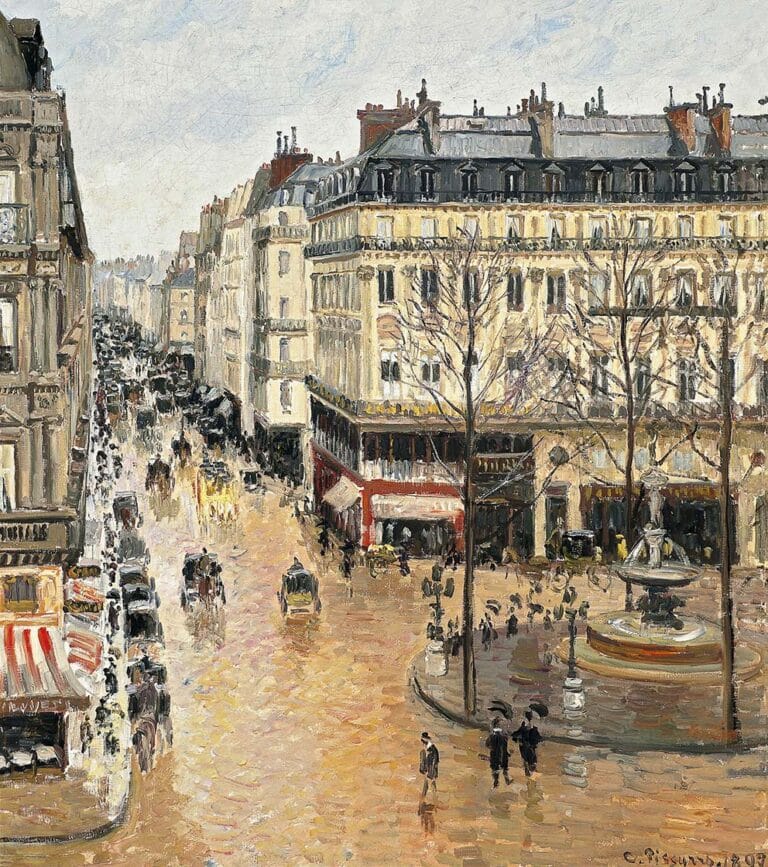 Rue Saint-Honoré, Après-midi, Effet de Pluie – Camille Pissarro Camille Pissarro