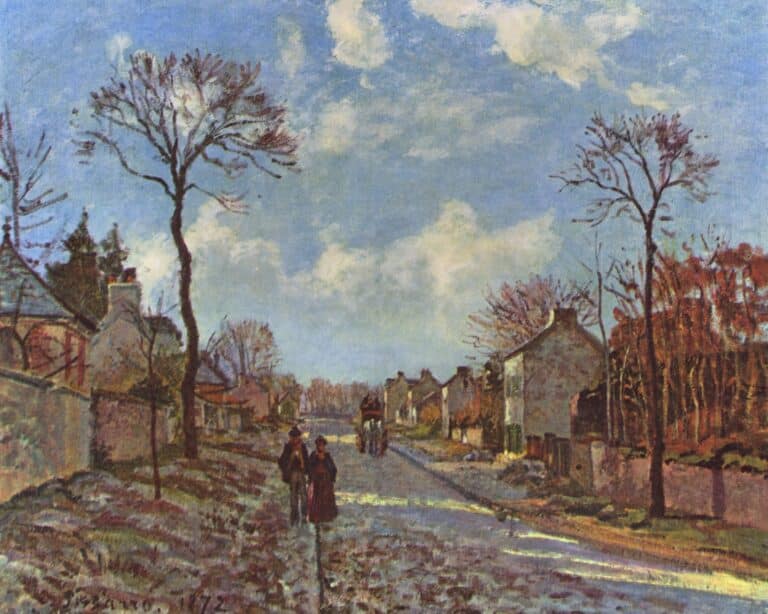 Route d’hiver à Louveciennes – Camille Pissarro Camille Pissarro