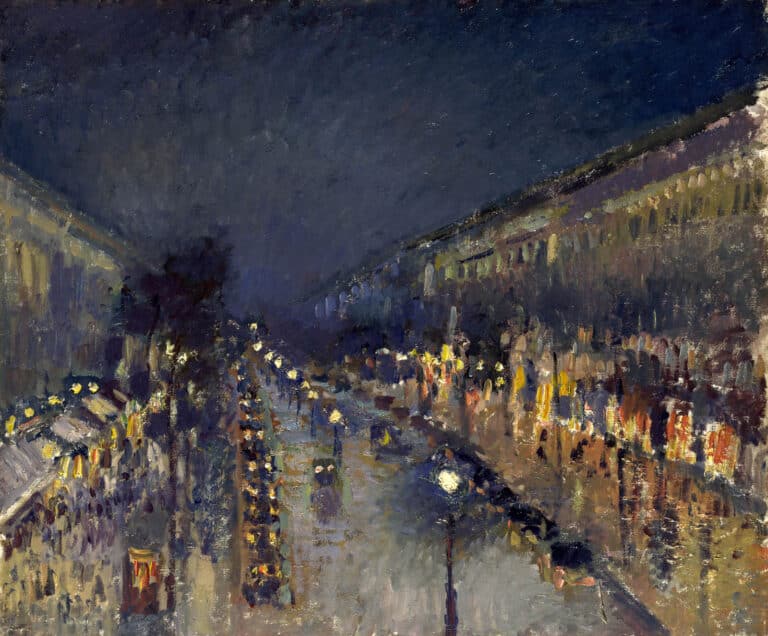 Boulevard Montmartre, la nuit – Camille Pissarro Camille Pissarro