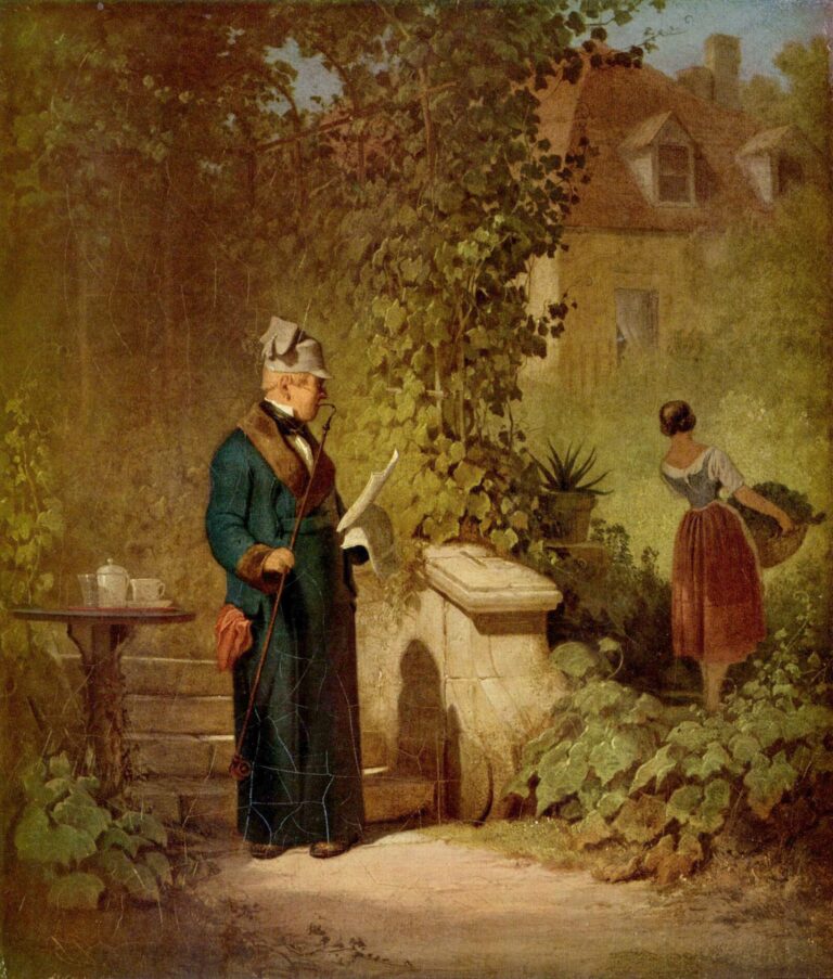 Lecteur de journaux au jardin – Carl Spitzweg Carl Spitzweg