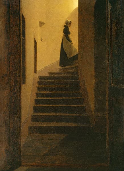 Caroline sur l’escalier – Caspar David Friedrich Caspar David Friedrich