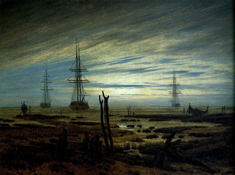Navires sur la rade – Caspar David Friedrich Caspar David Friedrich