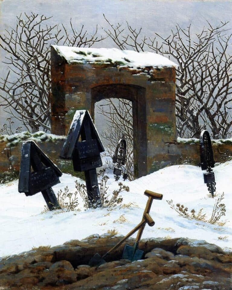 Cimetière sous la neige – Caspar David Friedrich Caspar David Friedrich
