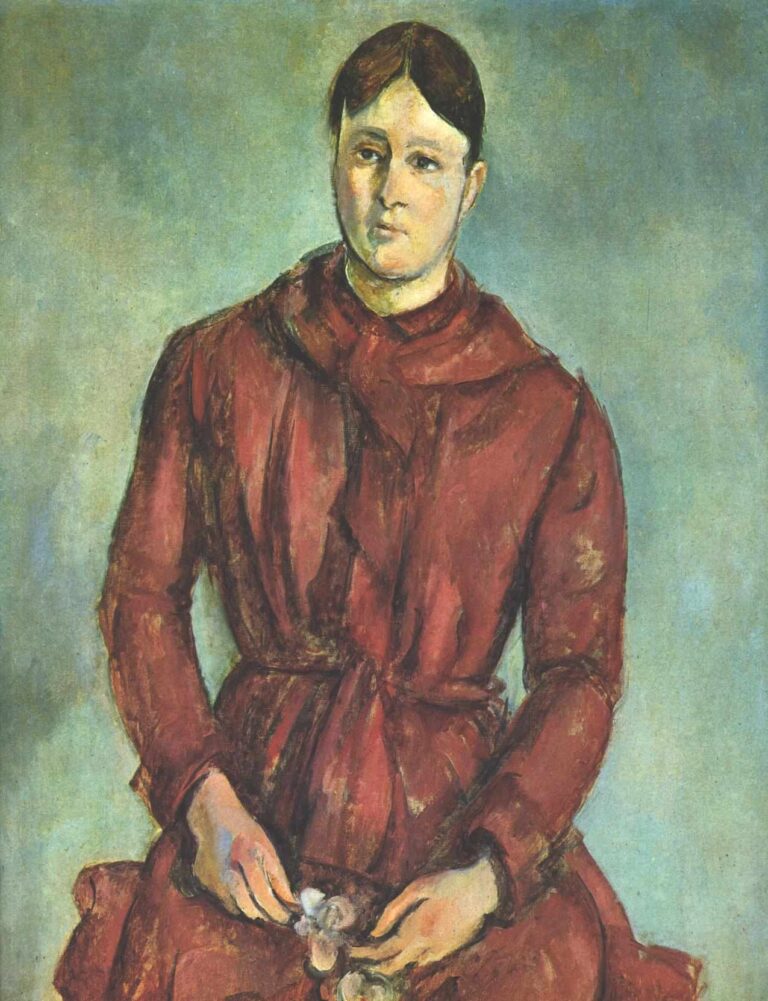 Portrait de Madame Cezanne en robe rouge – Paul Cézanne Paul Cézanne