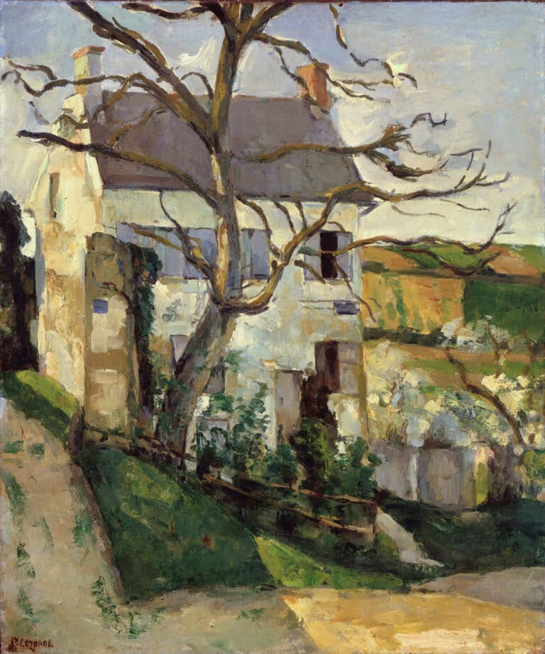 Maison derrière arbre dépuillé – Paul Cézanne Paul Cézanne