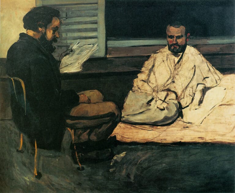 Paul Alexis (1847-1901) lisant un manuscrit à Emile Zola (1840-1902) 1869-70 – Paul Cézanne Paul Cézanne