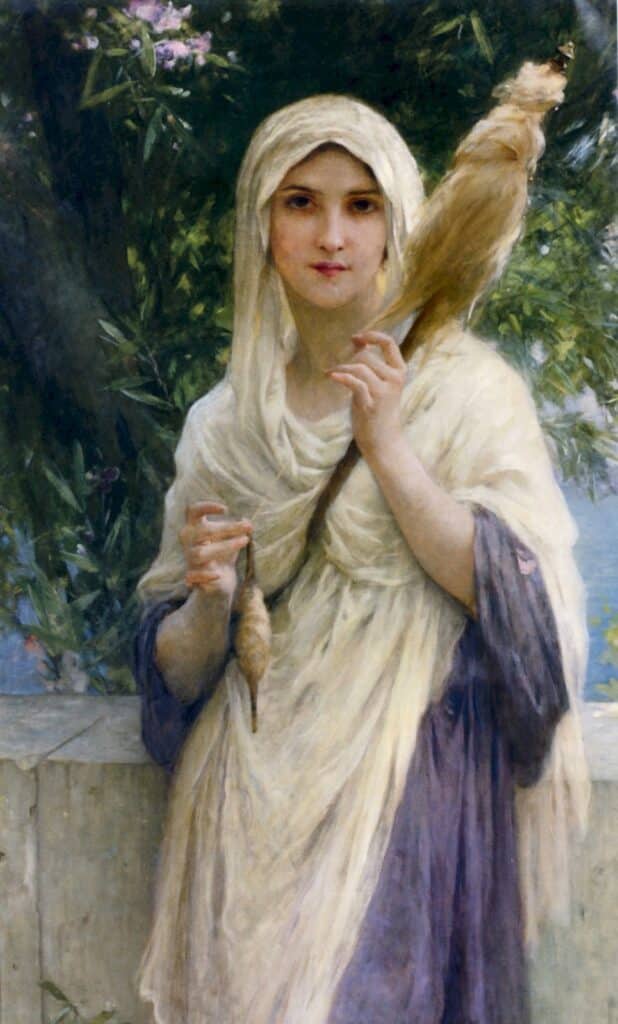 Le fileur au bord de la mer – Charles-Amable Lenoir Charles-Amable Lenoir