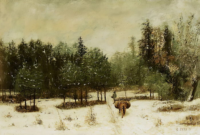 Entrée de la forêt en hiver. Effet de neige – Gustave Courbet Gustave Courbet