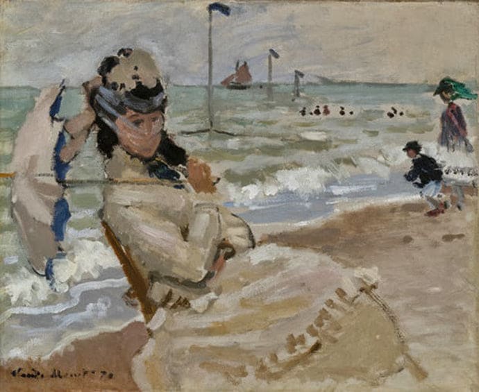 Camille sur la plage de Trouville – Claude Monet Claude Monet