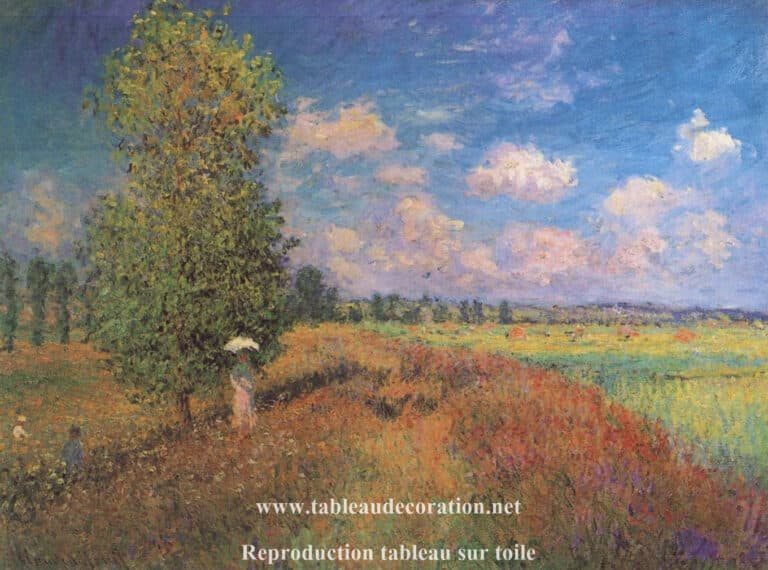 L’été – Champ de coquelicots – Tableau Monet Claude Monet