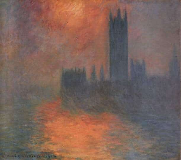 Le Parlement, coucher de soleil (W 1607) – Claude Monet Claude Monet