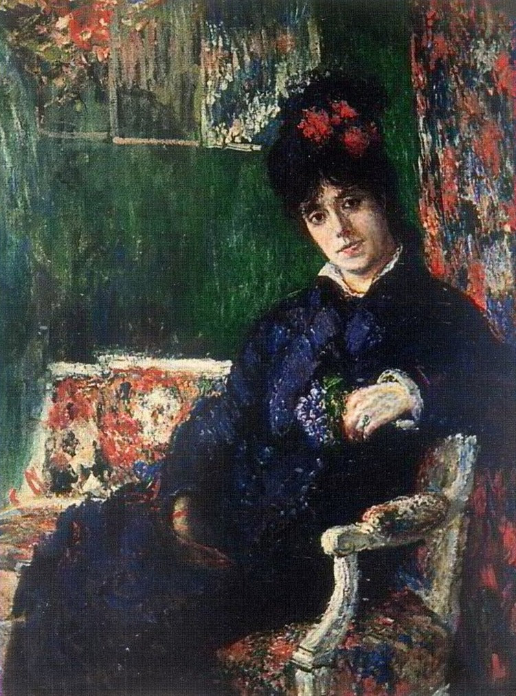 Portrait de Camille au bouquet de violettes – Claude Monet Claude Monet