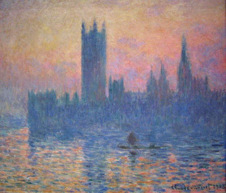 Le Parlement de Londres, soleil couchant (W 1598) – Claude Monet Claude Monet