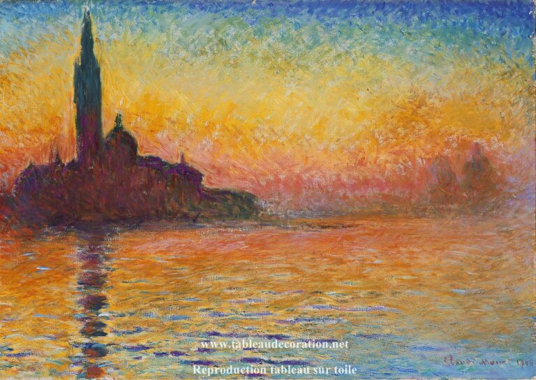 Saint-Georges-Majeur au crépuscule – Tableau claude monet Claude Monet