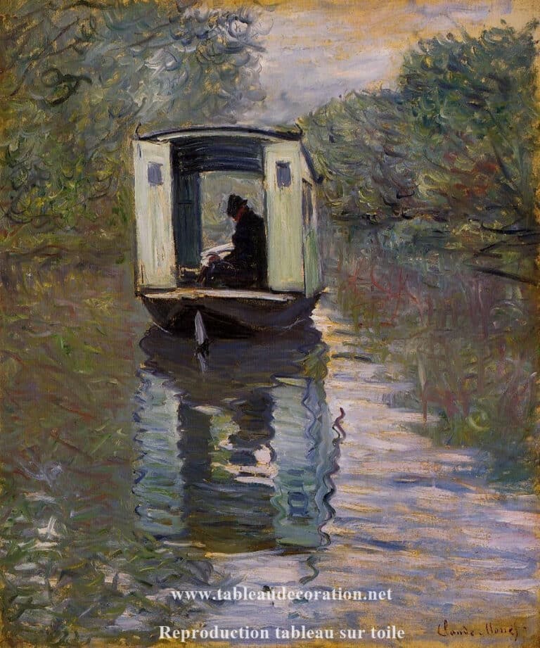 Le Bateau-atelier – Tableau Monet Claude Monet