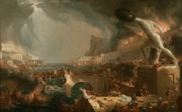 Le cours de l’empire : Destruction – Thomas Cole Tableaux Populaires