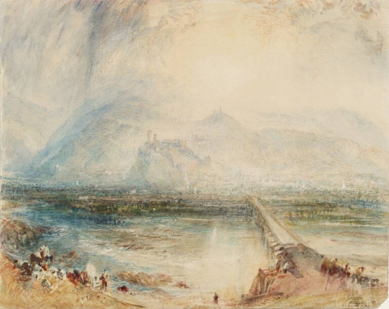 Bellinzona de la route vu vers Loccarno – William Turner William Turner