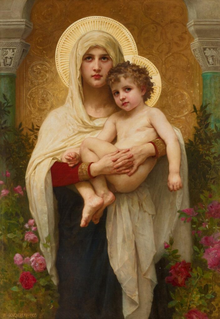 La Madone des Roses – William Bouguereau William Bouguereau