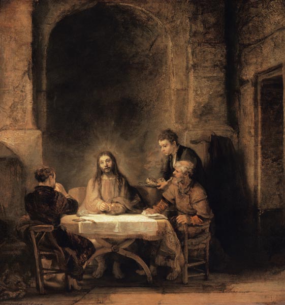 Le Christ chez Emmaüs – Rembrandt van Rijn Rembrandt van Rijn