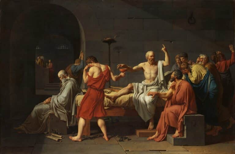 La mort de Socrate – Jacques-Louis David Jacques-Louis David