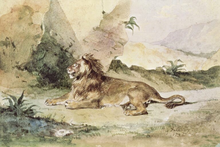 Un lion dans le désert – Eugène Delacroix Eugène Delacroix