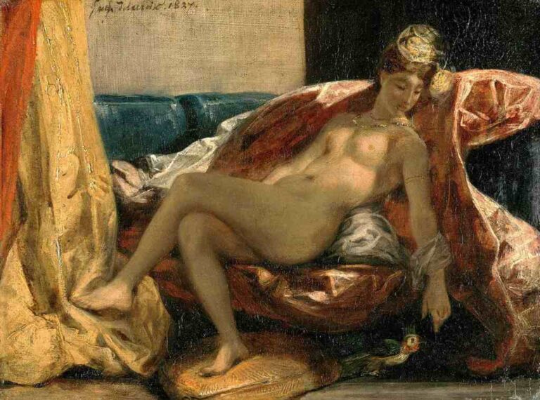 Femme avec un perroquet – Eugène Delacroix Eugène Delacroix