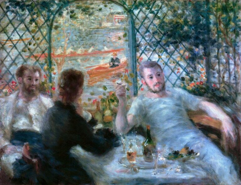 Le repas au Restaurant Fournaise (Le déjeuner des rameurs) – Pierre-Auguste Renoir Pierre-Auguste Renoir