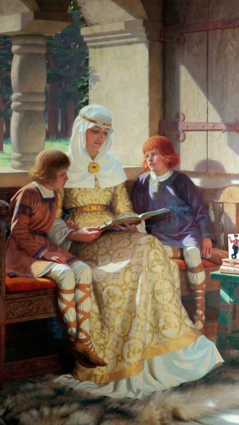 L’Enfance d’Alfred le Grand – Edmund Leighton Edmund Leighton