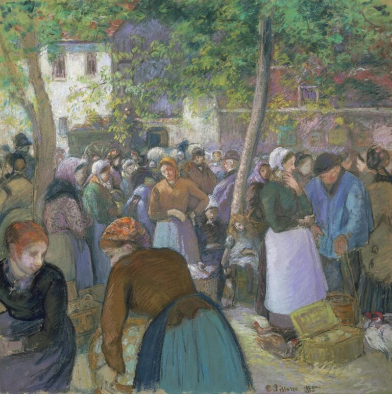 Le marché de volaille, Gisors – Camille Pissarro Camille Pissarro