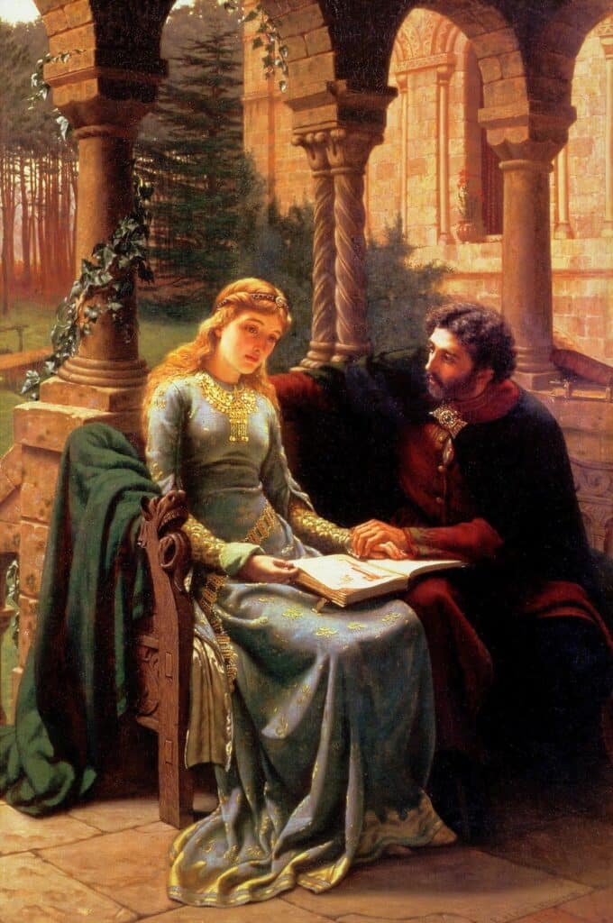 Abelard et sa pupille Héloïse – Edmund Leighton Edmund Leighton