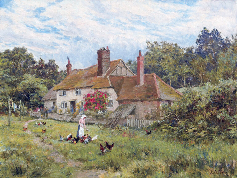 Un cottage du Surrey en juin – Edward Wilkins Waite Edward Wilkins Waite