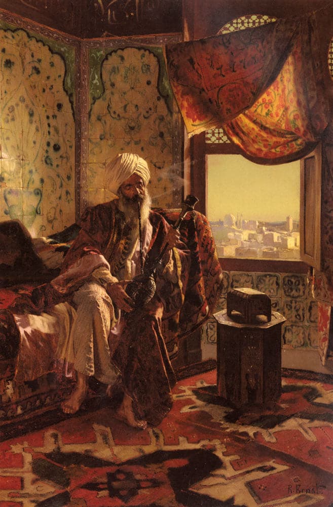 Fumer le narguilé – Rudolf Ernst Rudolf Ernst