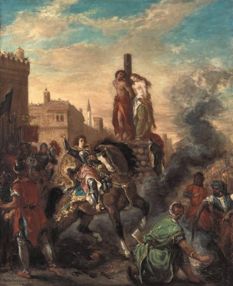 Olinda et Sophronia sur le bûcher – Eugène Delacroix Eugène Delacroix